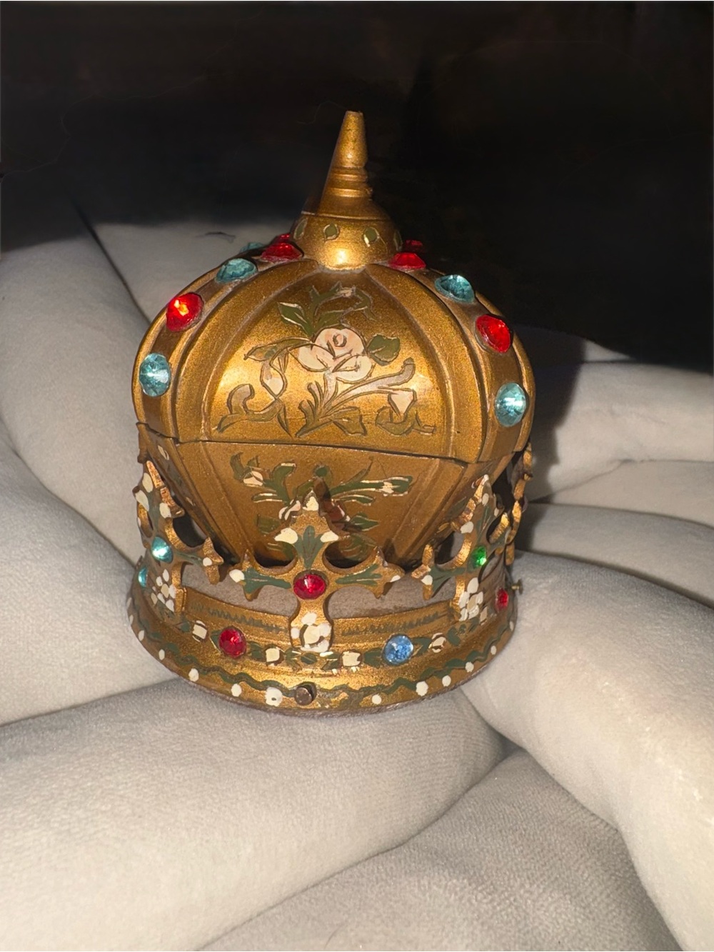 Vintage Fred Zimbalist Jeweled Crown Music Box (Rare!)